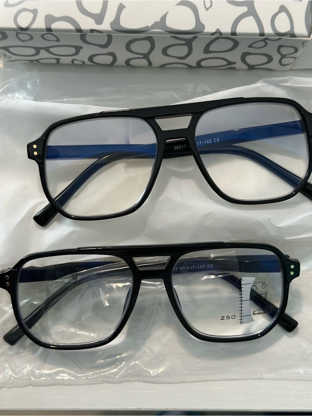 2 Pack Progressive Reading Glasses +2.5 Blue Light Blocking‎ New